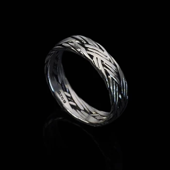 

100% Pure 925 Sterling Silver Jewelry Rings Vintage Men Signet Ring For Women Fine Gift R1004