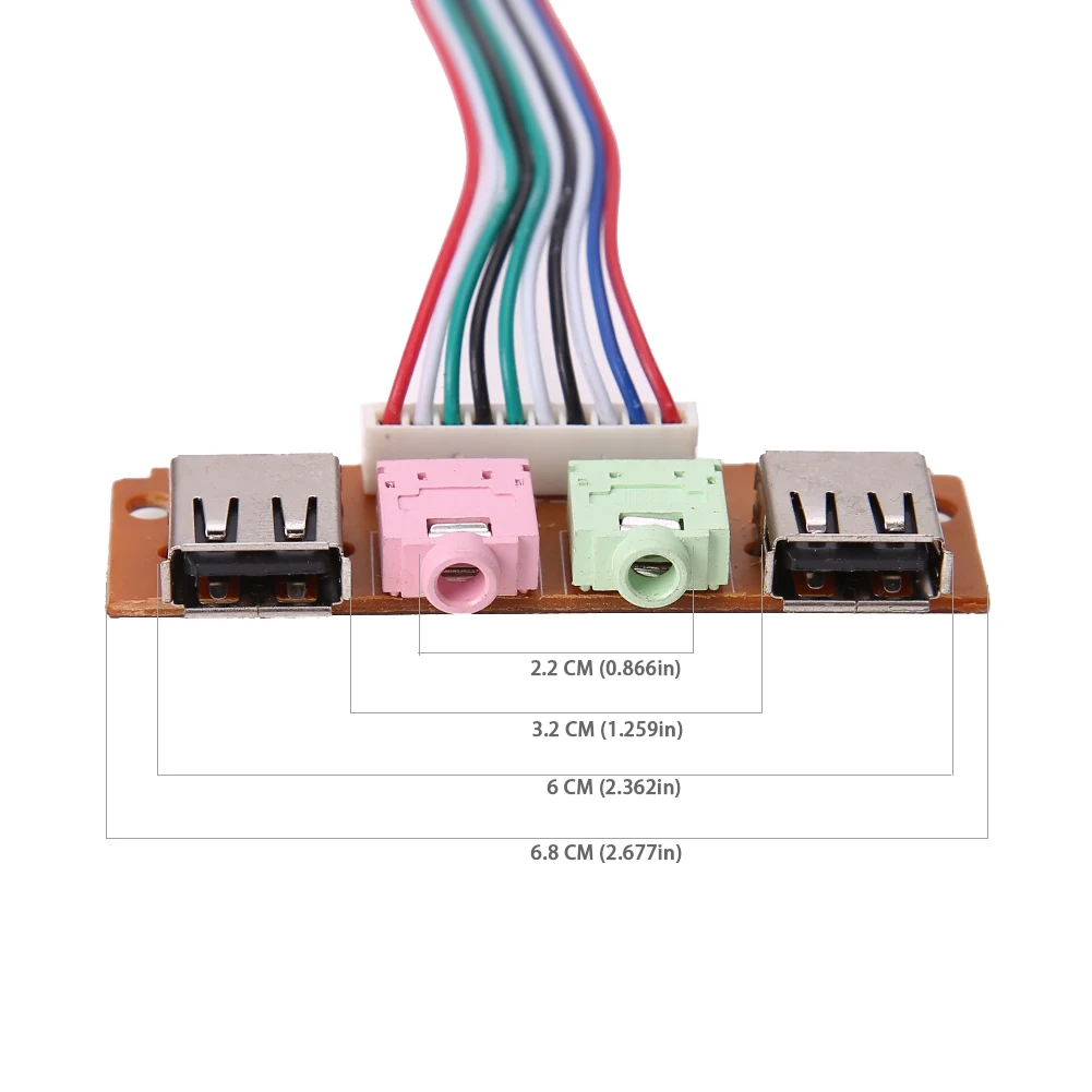 PC чехол для компьютера с передней панелью USB аудио порт микрофон кабель для наушников с 2 USB2.0 портами и 3,5 мм аудио наушники/гарнитура микрофон выход