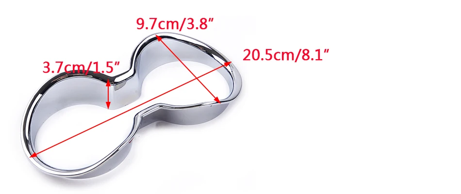 DWCX Серебряный внутренний передний держатель стакана воды крышка окружает Литье отделка Подходит для Jeep Cherokee KL