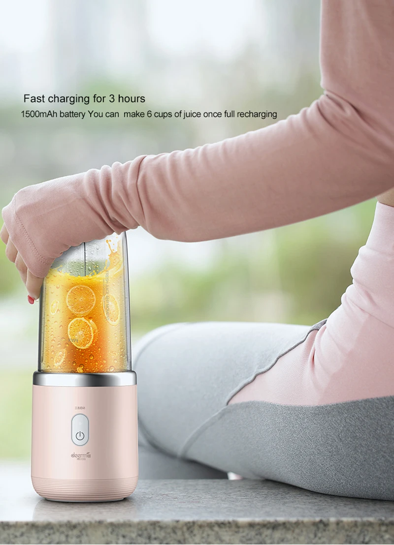 Xiaomi deerma Juicer automatic wireless home fruit vegetable Baby Food Milkshake Mixer multi-function mini juice electric juice (10)
