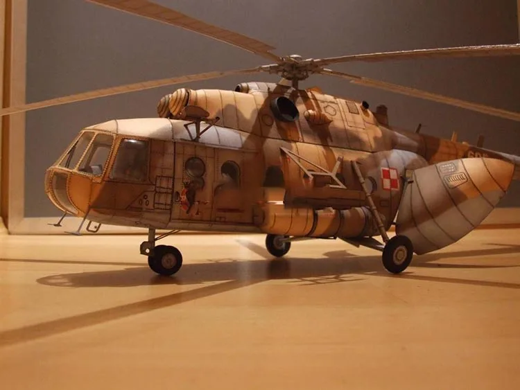 56 см Польша Mi-17 транспорт вертолет 1:33 Бумажная модель ручной работы DIY Бумага Ремесло образование игрушки