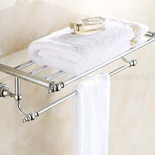 Полированный хромовый настенный смеситель Полка для полотенец Ванна рельсы вешалка для хранения полотенец бар держатель аксессуары для ванной комнаты zba901