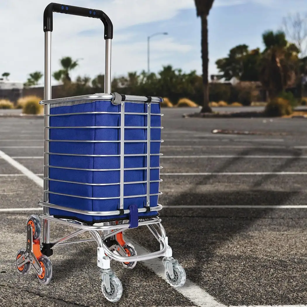

Aluminum alloy Stair Climbing Shopping Cart Household Sturdy Trolley Trailer Portable cart with aluminum alloy frame