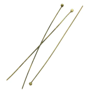 

2 PCS of 300 Pcs Head Pins Jewelry Making Bronze Tone 6cm