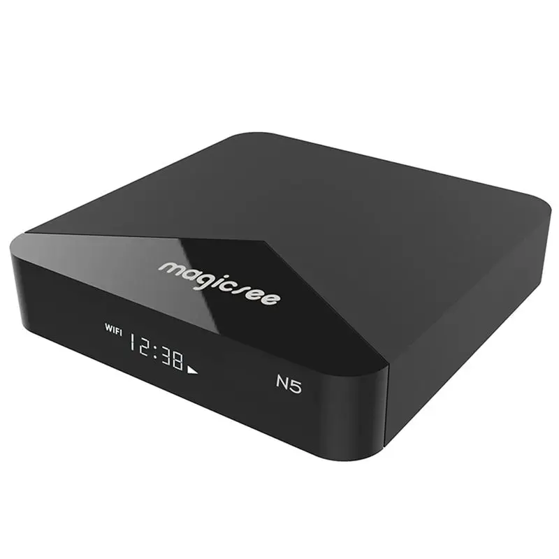 Magicsee N5 Android 7,1 2,4G+ 5G Wifi ТВ приставка Amlogic S905X четырехъядерный 2G+ 16G Смарт ТВ приставка с Hd 4K телеприставка(штепсельная Вилка европейского стандарта