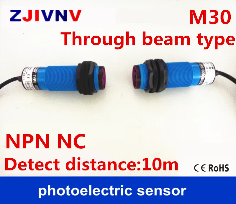 M30 Through Beam Type Dc10-30v Npn Nc Normally Close Photoelectric ...