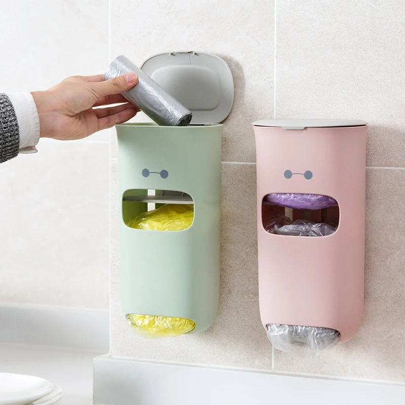 LIYIMENG المنزل القمامة تخزين حقائب رف المطبخ الحمام غرفة نوم القمامة مقسم حقيبة تخزين مربع حامل دولاب الباب حالة