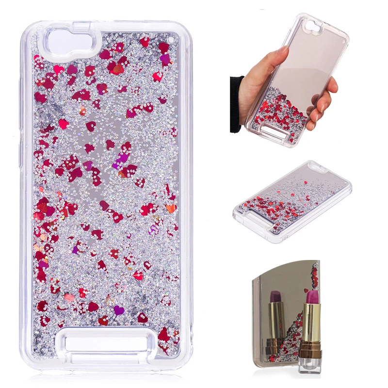 

Dynamic Liquid Quicksand Glitter Phone Case For ZTE Blade A610 A 610 5.0" Mirror Case Back Cover