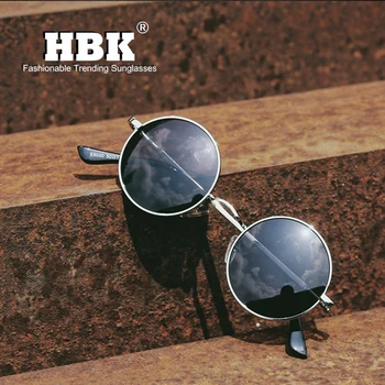

HBK Fashion Men Vintage Round Metal Steampunk Sunglasses Cool Retro Rock&Roll Steam Punk Sun Glasses For Men Oculos De Sol UV400