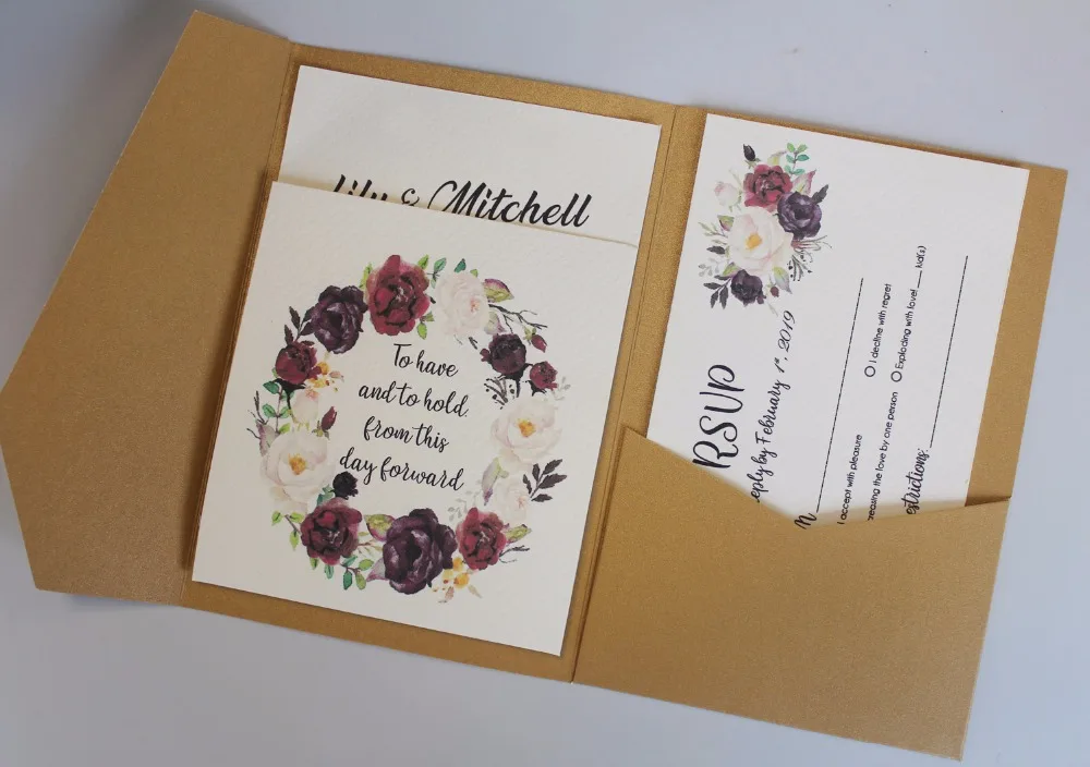 Golden Wedding Invitations