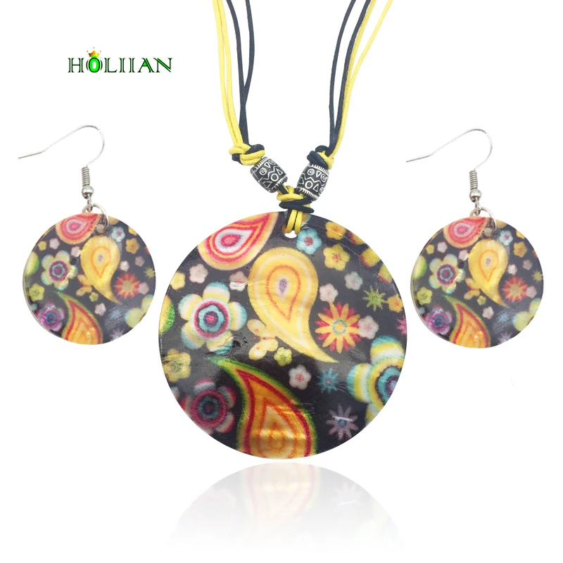 

shell jewellery set for women female boho necklaces earrings muticolor botique choker bohemia maxi tribal black ethnic collar