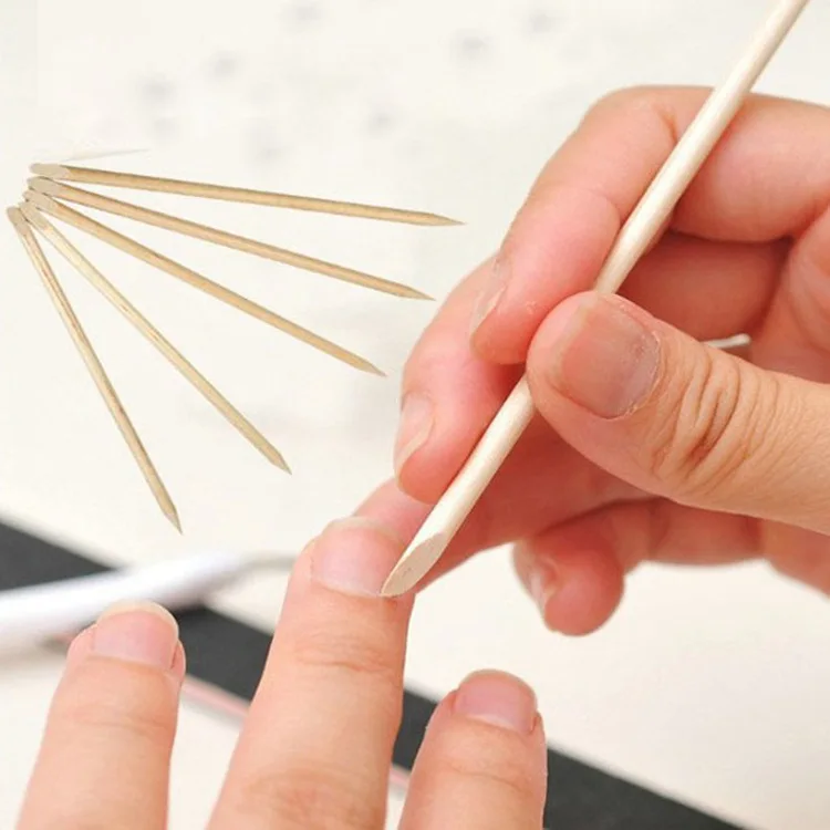 

100pcs Nail Art Multi-Function Double Head Wooden Stick Nail Polish Remove Dead Skin Clean Dotting Tools 11.5cm