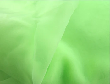 

5 meter 150cm 59" width green organza glass yarn voile fabric tulle wedding dress stage shape materials MM251