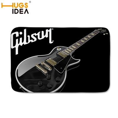 HUGSIDEA Gibson Les Paul гитары мягкий коврики для ванной 3D анти-скольжения ковер для спальни коврик Кухня ковры, коврики напольные украшения коврик - Цвет: T0210CN