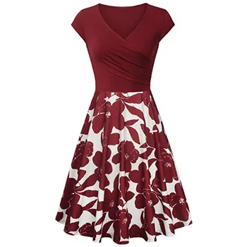 

Dress Elegant Women's Short Sleeve Feminino Vestido Spring New Casual Dress Fit And Flare Dresses Woman Party Night платье new