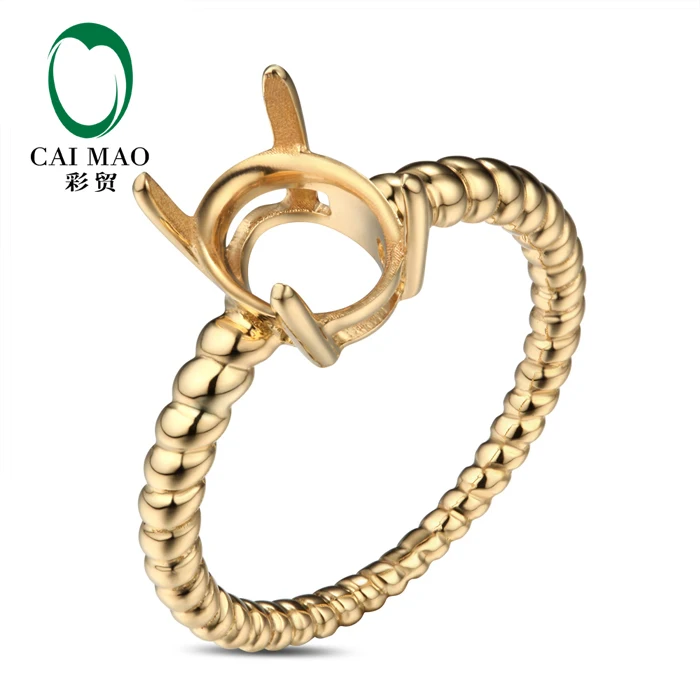 CaiMao 6x8 мм овальная огранка Semi Установка кольца 18k желтое золото драгоценный