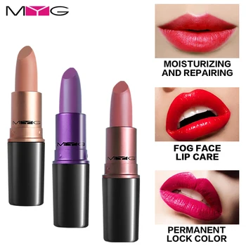 

MYG matte lipstick lips makeup beauty cosmetics Long-lasting lipstick mate lip stick batom