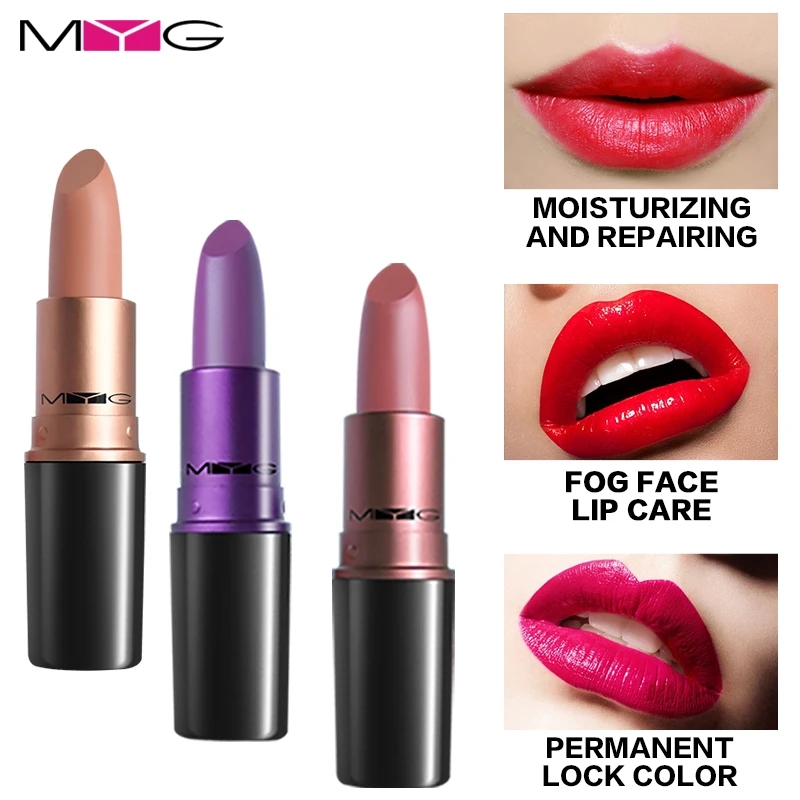 Матовая губная помада MYG яркая стойкая матовая помада|mate lip stick|matte lipstick lipmatte |