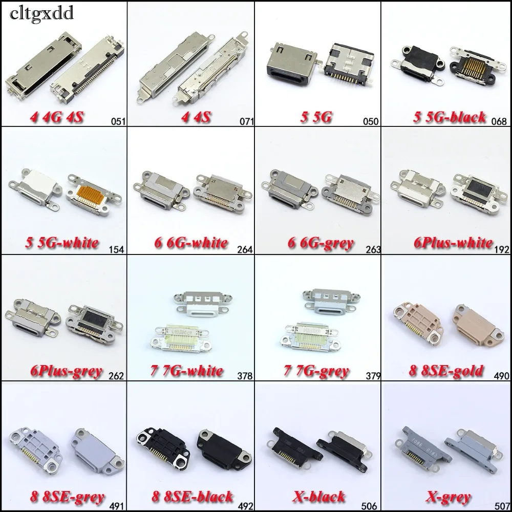Cltgxdd 1 шт. микро USB разъем мини для iphone 4 4S 5 5G 6 6G 6plus 7 8 plus X зарядный порт | Мобильные