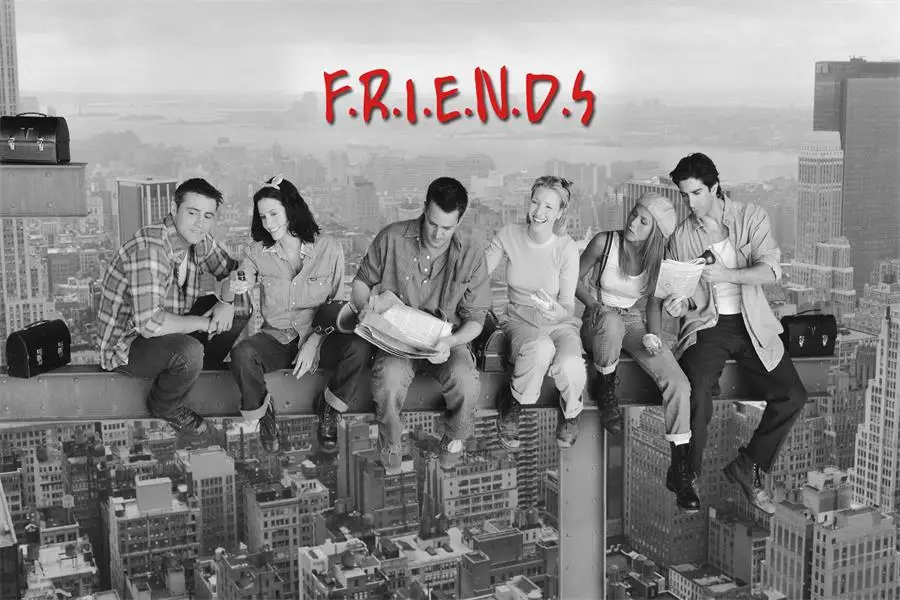

Custom Canvas Wall Decals Friends Poster Friends TV Show Decor Wall Stickers Office Mural lunch on a Skyscraper Wallpaper #1468#
