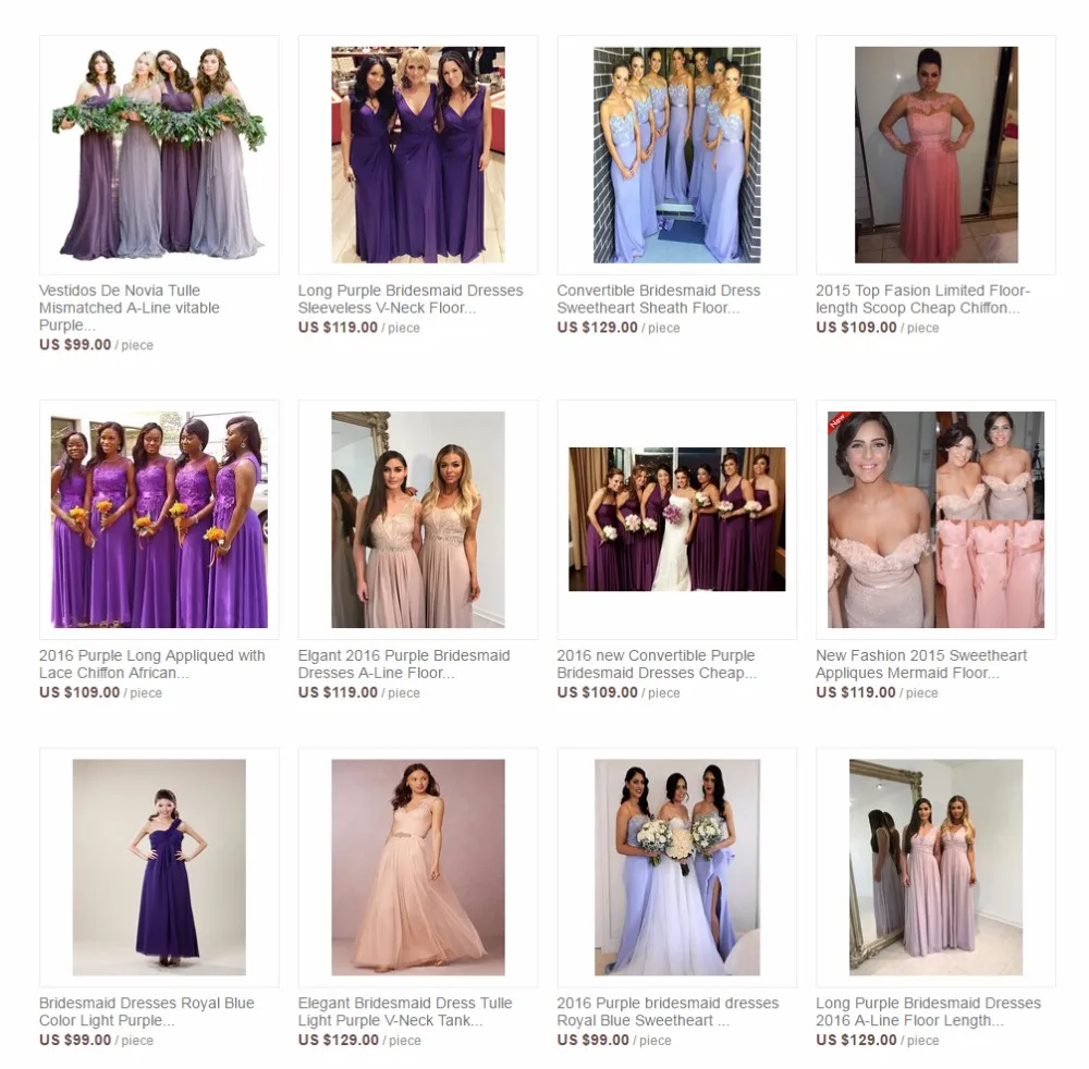 purple bridesmaid dresses