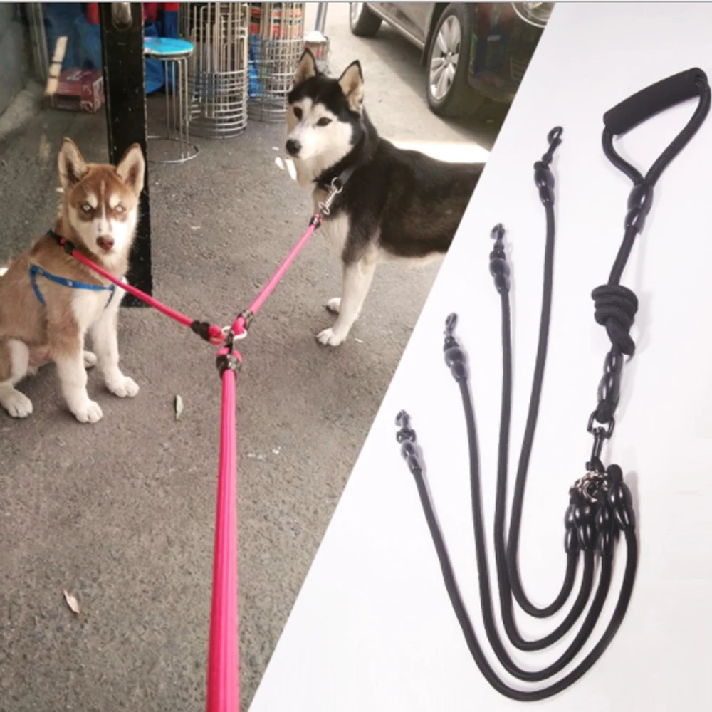 

3 in 1 Durable Nylon Dog Leash with Padded Handle,Climbing Rope Removable Pet Traction Rope,Adjustable and Detachable