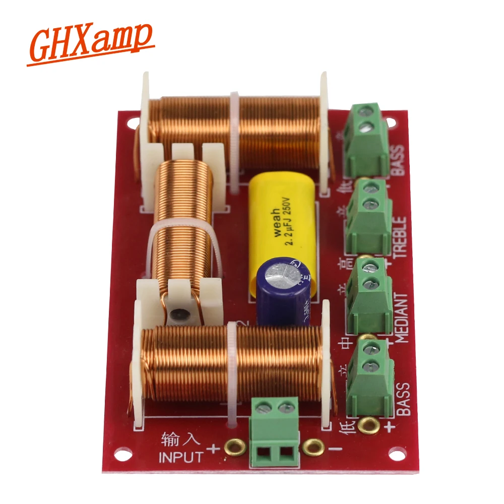 Divisor de Frequência de Crossover Agudos plus Midrange plus Dual Crossover dos Altifalantes 200 w Dois Graves Woofer Crossover Áudio 3 Maneira 4 8ohm 1 Pares - Image 3