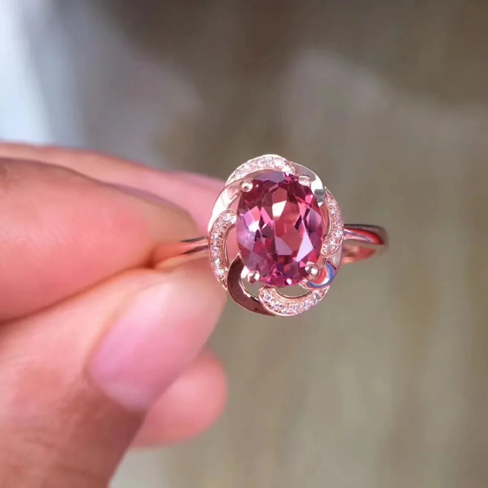 кольцо с турмалином 123-tur. кольцо с розовым турмалином в серебре. кольцо с розовым турмалином. золотое кольцо с рубеллитом. кольцо с розовым турмалином в белом золоте.