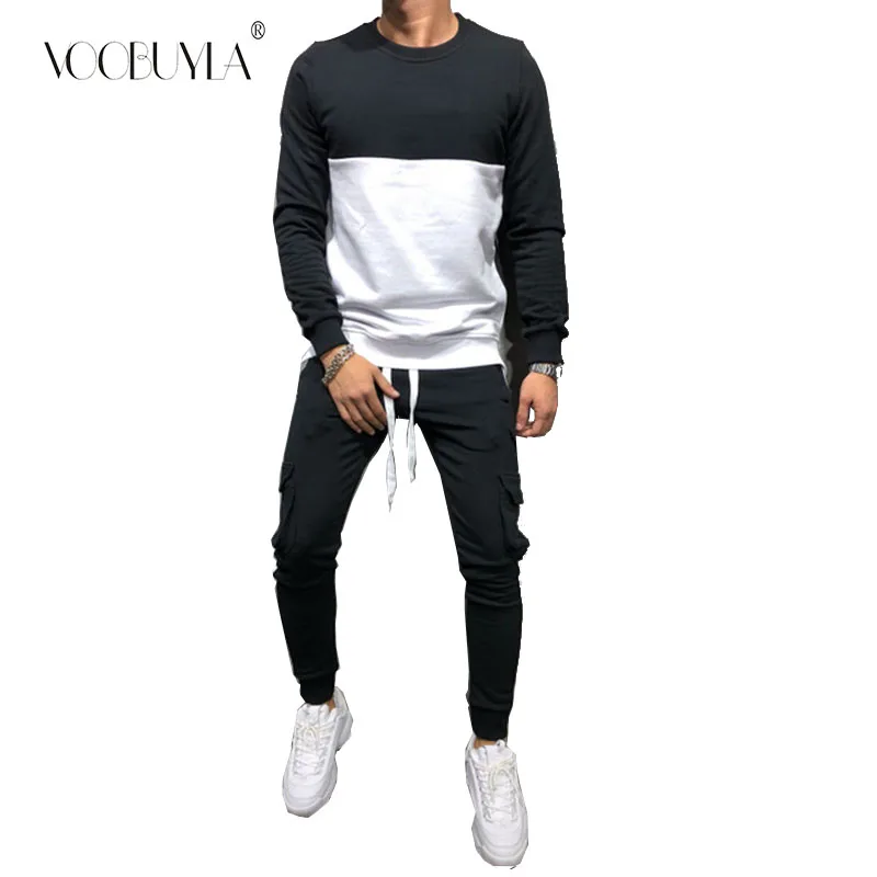 

Voobuyla New Tracksuit Mens Sports Suits Gym Running 2 piece Set Men Track Suit Fitness Jogging Suit Men Bodybuilding Sportswear