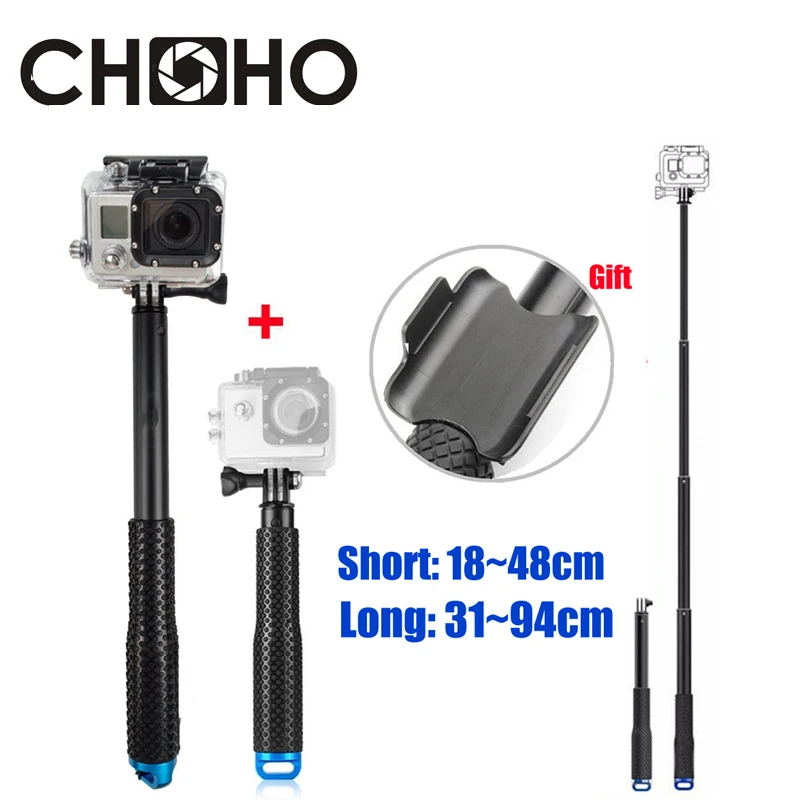 

Self Selfie Stick Handheld Waterproof Monopod + Remote Case for Go pro HERO 8 7 6 5 4 3+ 3 xiaomi yi 4K SJCAM SJ4000 Accessories