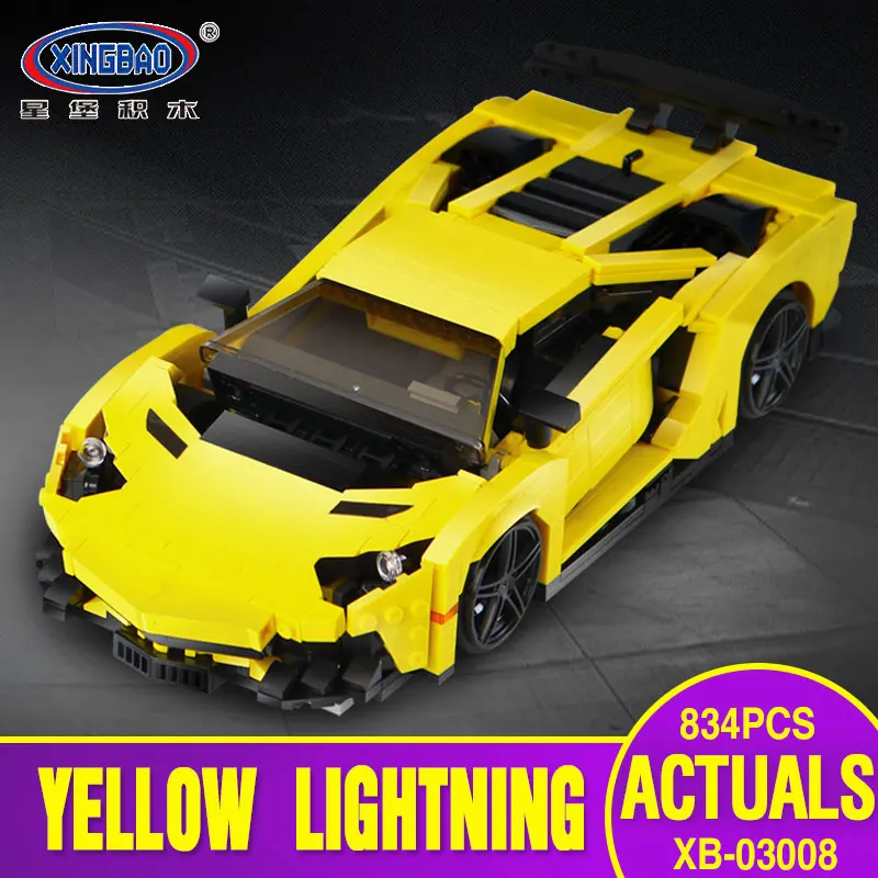 

X Model Compatible with X03008 834Pcs Flash Racing Car Models Building Kits Blocks Toys Hobby Hobbies For Boys Girls