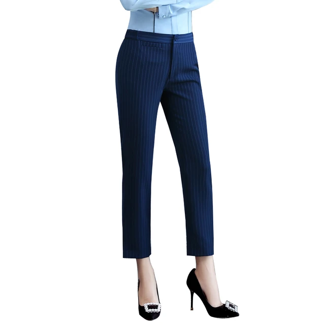 blue formal trousers ladies