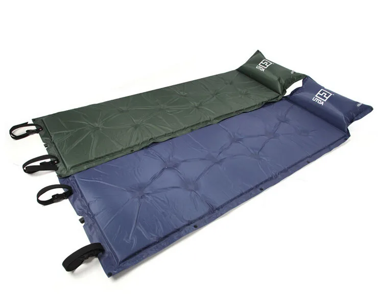 

One Piece Self-Inflating Camp Mat Sleeping Pad with Straps and Storage Bag