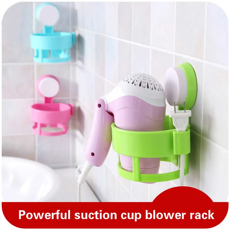 Creative Power Sucker Hair Rack Bathroom Shelf Toilet Hair Dryer Storage Rack Hairdryer Rack Household Items