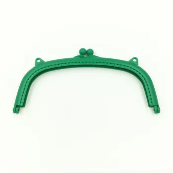 

10Pcs/lot DIY Fermoir Coins Purse Plastic Arc Frame Kiss Clasps Handbag Handle Green 21x11cm