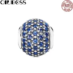 QIUBOSS 100% 925 пробы Серебряные ювелирные изделия Peace-Crystal-Essence-796060NCB Fit DIY оригинальный браслет девушка мода подарок