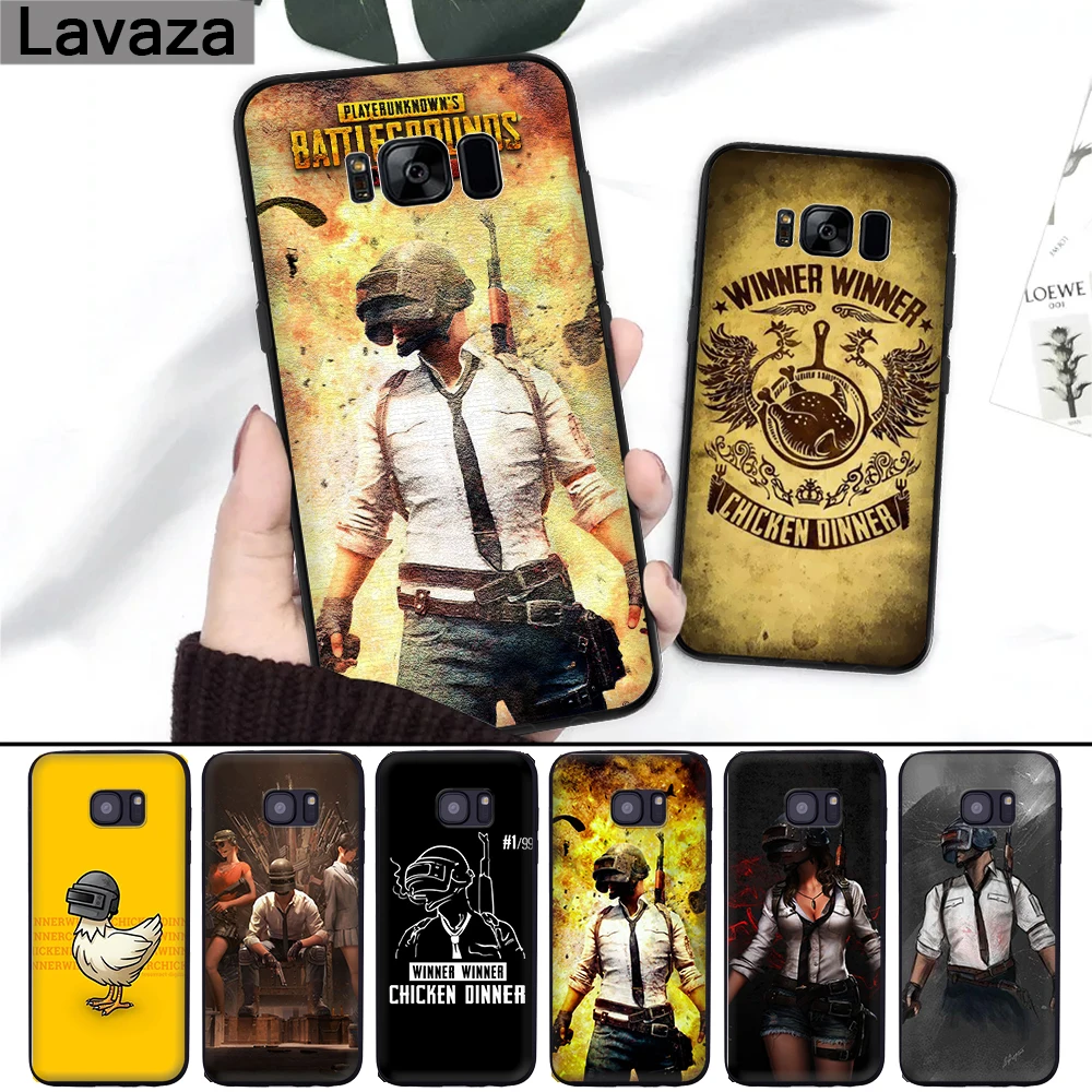 

Lavaza Playerunknown's Battlegrounds PUBG Silicone Case for Samsung S6 Edge S7 S8 Plus S9 S10 S10e Note 8 9