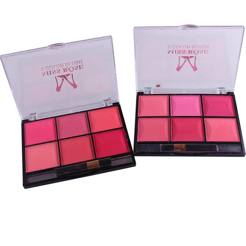 MISS ROSE Sweet Peach Blusher Perfect Summer Face Blush Palette Brand Cheek Blusher Powder 6colors Contouring Makeup Set Blushz5