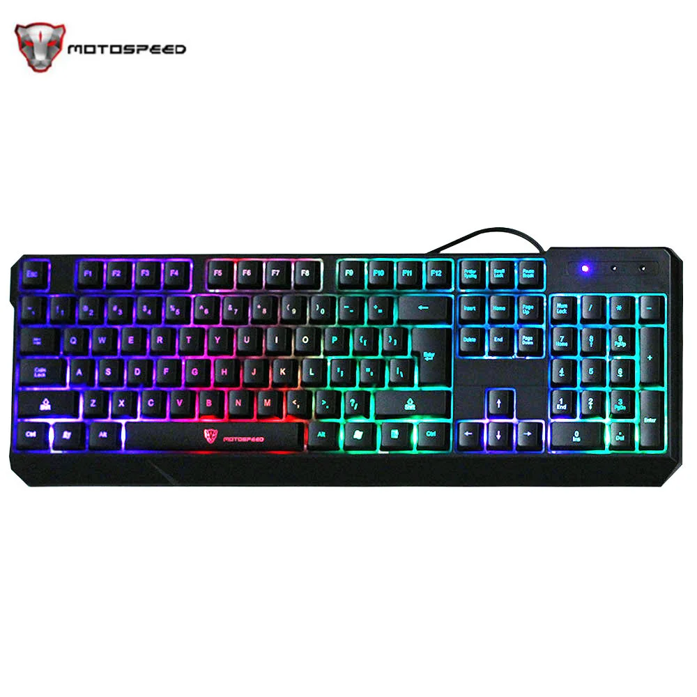 MotoSpeed K70, 104 клавиш, USB, проводная, 7 цветов, яркий светодиодный, с подсветкой, компьютерная игровая клавиатура, Teclado, USB Esport, клавиатура для ПК, настольный компьютер