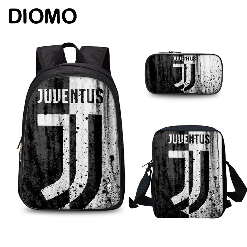 

DIMOM Juventus Football Kids School Bags Set Nylon Waterproof Backpack for boys teenager 2019 fashion trend satchel children