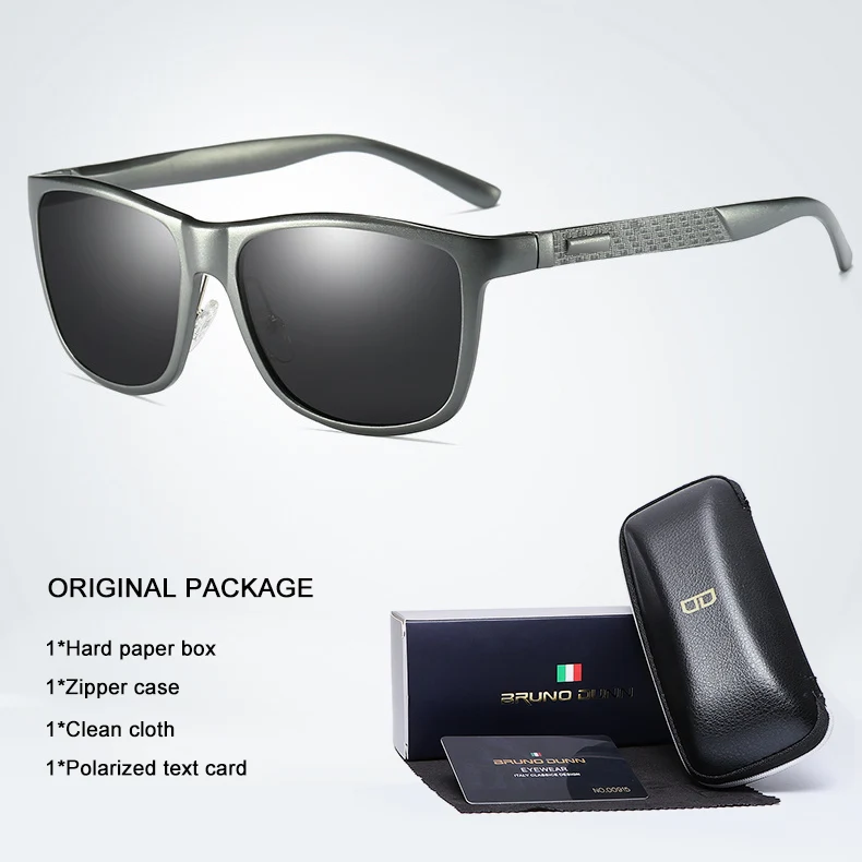 Мужские и женские солнцезащитные очки Бруно Dunn квадратные поляризованные