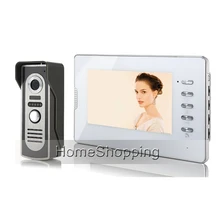ENVÍO LIBRE Con Conexión de Cable 7 “Sistema de Color de Vídeo Teléfono de Puerta de Intercomunicación 1 Monitor en Blanco + 1 Timbre de La Cámara A Prueba de agua En la Acción Al Por Mayor