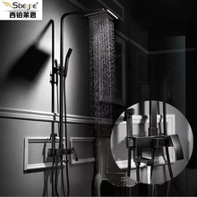 Новое поступление, Европейский-американский винтажный настенный античный медный/черный душевой набор, черный душевой смеситель для ванны, душевой набор Z005