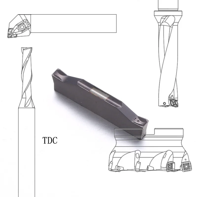 Твердосплавные вставки taegutec 75% дюйма 20 шт. TDC2 TDC3 TDC4 TT9030/TT8020 для токарного станка с
