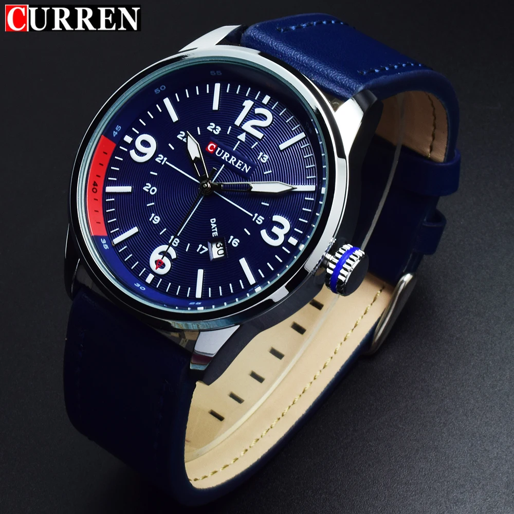 Prix pour 2017 Curren Horloge Hommes Montre De Luxe Marque Quartz Bleu Montres Hommes Analogique En Cuir Date Mâle Sport Mens Montre-Bracelet Horloges Mannen Prix pour 2017 Curren Horloge Hommes Montre De Luxe Marque Quartz Bleu Montres Hommes Analogique En Cuir Date Mâle Sport Mens Montre-Bracelet Horloges Mannen