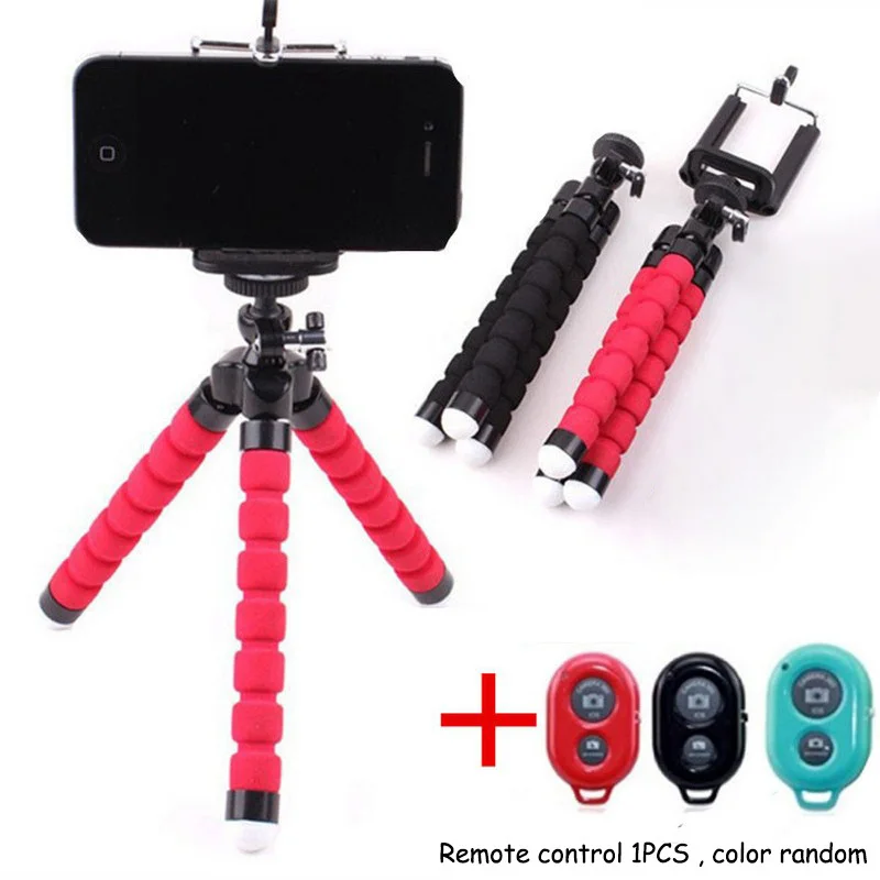 Flexible Cell Phone Tripod With Bluetooth Remote Control Mini Tripod