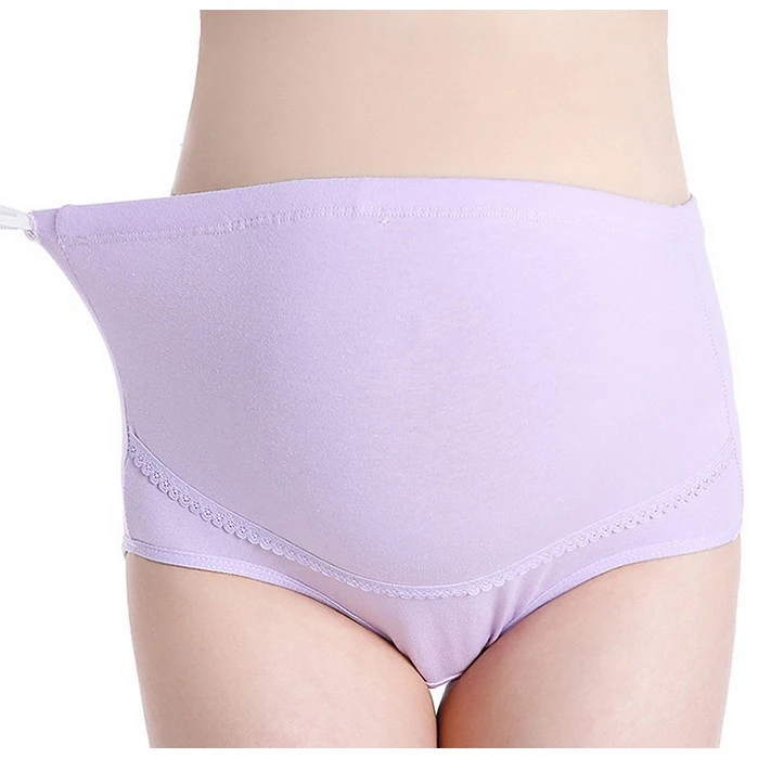 2 Pregnant Woman Maternity Adjustable High Waist Briefs Pregnancy High Waist Cotton Underwear Tummy Control Belly Support Panties