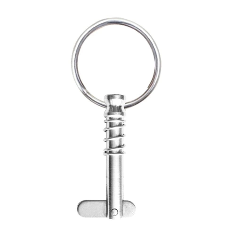 4 Pieces Boat Bimini Top Frame Quick Release Spring Pins 1/4' with Pull Ring Fits 5/8