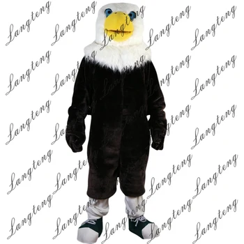 

Hot Sale Black eagle White head Mascot Costume Adult Size Halloween Outfit Fancy Dress Suit Free Shipping 2019New