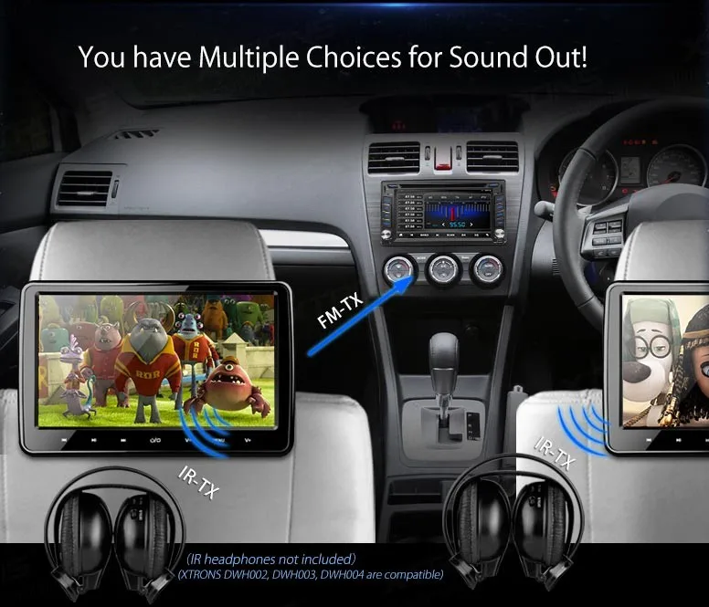 Top 10.1" Touch Button Headrest Car DVD Car Headrest DVD Car Headrest Monitor with DVD Function & 1024*600 Resolution 13